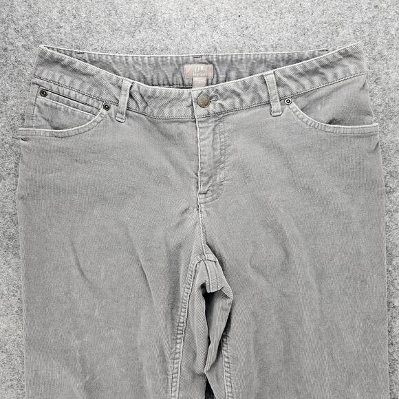 J Jill Corduroy Pants Size 8 Womens Bootcut Stretch Grey 5-Pocket 31x31 Mid Rise - Picture 3 of 15